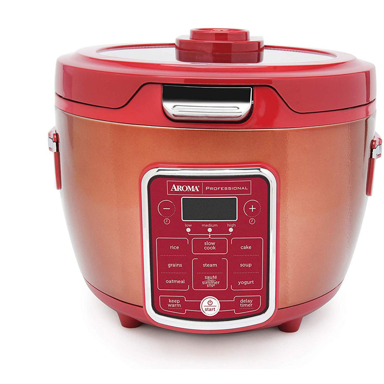 AROMA ARC1230R 20Cup (Cooked) Glass Lid Digital Rice Cooker & Reviews Wayfair.ca